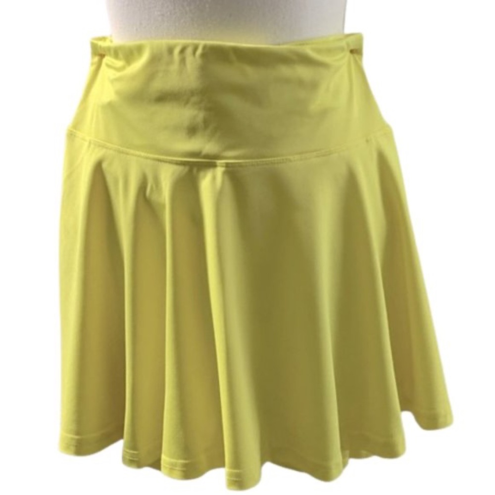Tennis Skirt  2-in-1 Side Pocket  S Color yellow